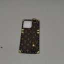 Dropcases Compatible with iPhone 16 Pro Case Luxury Designer for Women Girls,Rectangle Leather with Wristband Strap Holder Protective Phone Cover for iPhone 16 Pro - 6.3 inch (Brown)