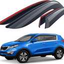 Goodyear Shatterproof Side Window Deflectors for Kia Sportage 2011-2016, Tape-on Rain Guards, Window Visors for Cars, Vent Deflector, Vent Visor, Car Accessories, 4 pcs. - GY003214LP (For Sportage 11-16)