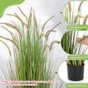 Jexine 4 Pieces Faux Plants Outdoor 4 ft Tall Artificial Grass Plant Potted Artificial Setaria Grass Faux Greenery Floor Plants for Housewarming Gift House Garden Lobby Outdoor (Green)