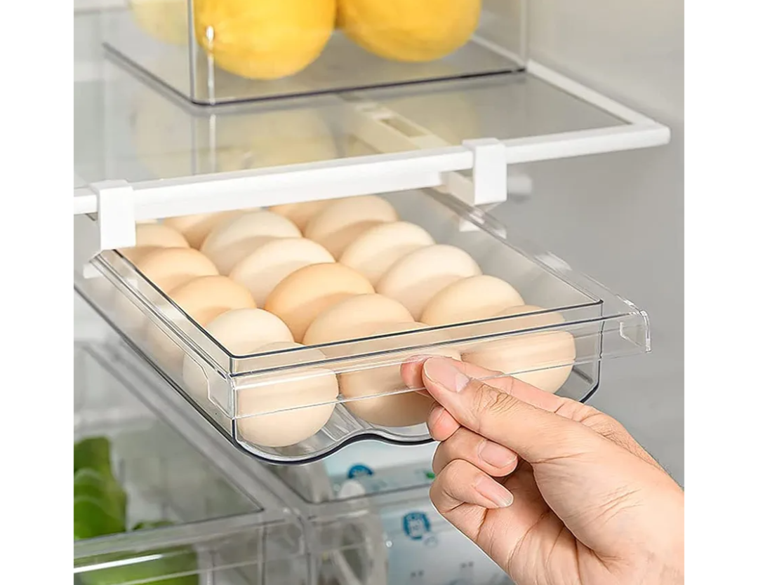 Fridge Egg Drawer Organizer Holder Trays for Refrigerator Egg Container (1 Pack)