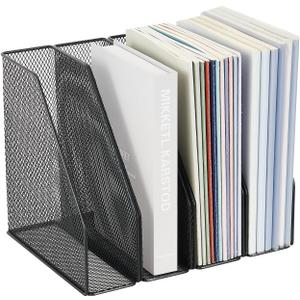 AUPSEN Desk Organizer, 4-Pack Magazine Holder File Organizer, Mesh Desktop File Sorter Folder Organizer, Desk Accessories & Workspace Organizers for Home Office (Black) AUPSEN Desk Organizer, 4-Pack Magazine Holder File Organizer, Mesh Desktop File Sorter Folder Organizer, Desk Accessories & Workspace Organizers for Home Office (Black)