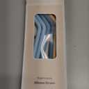 Nightingale Reusable Silicone Straws - Bendy Drinking Straw with Cleaning Brush - Collapsible and Bendable Travel Straw for Kids - Dishwasher Safe, Food-Safe - Set of 6 (Coral Multi)