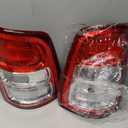 Chrome Bezel Halogen Tail Lights Assembly Compatible With 2019 2020 2021 RAM 2500 3500HD, Chrome Bezel W/O LED Taillamp OEM#: 55112988AE, 55112989AE, CH2801221, CH2800221 (1 Pair)