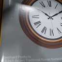 Bernhard Products Extra Large Wall Clock 18 Inch Quality Quartz Silent Non Ticking, Battery Operated for Home/Living Room/Over Fireplace Beautiful Decorative Roman Numeral Stylish Clock, Light Brown