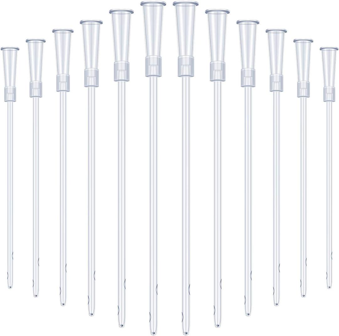 White PVC Replacement Tube Supplies Colon Tubes Kit Clear Replacements Hose with Flexible Rounded End for Smooth Insert Catheters for Women Men FR12 (30 Pieces)