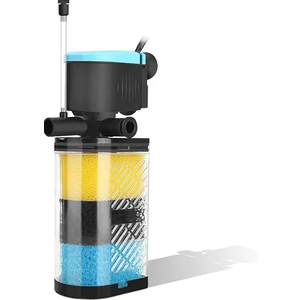 FUMAK Aquarium Filters – 3Stage Aquarium Filter inTank Filter Internal Filter Fish Tank Filter Turtle Filter for 1040 Gallon Fish Tanks with Dual Water Outlet and Aeration