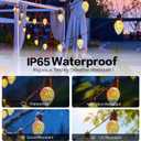 Outdoor String Lights, 100FT 42 LED Iridescent Holographic Bulbs, Waterproof Patio Lights with Remote Control, Shatterproof Connectable Lights for Backyard, Porch, Garden, and Party