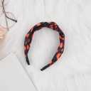 Halloween Headbands Pumpkin Hairband Knot Hair Hoop Adult Hair Accessories for Halloween Cosplay Thanksgiving Party Festival Supplies