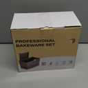 KITESSENSU Pullman Loaf Pan with Lid 2 Pack, 1 lb Dough Capacity Non-Stick Bakeware for Baking Bread, Carbon Steel Corrugated Bread Toast Box Mold with Cover for Baking Bread, Gold