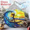 Christmas Decorations Ornaments, Stained Glass Ornament, Christmas Tree Ornaments, 2025 Gift Ornament, Xmas Gift for Friend Family Coworker - Woman Paddle