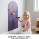 Arch Magnetic Wall Decal - 40" x 23" Matte Finish Chalkboard Sticker for Wall Graffiti,Upgraded Thickened for Home Decoration Wallpaper and Children's Game Room,School Kid's Drawing Doodle-Grey