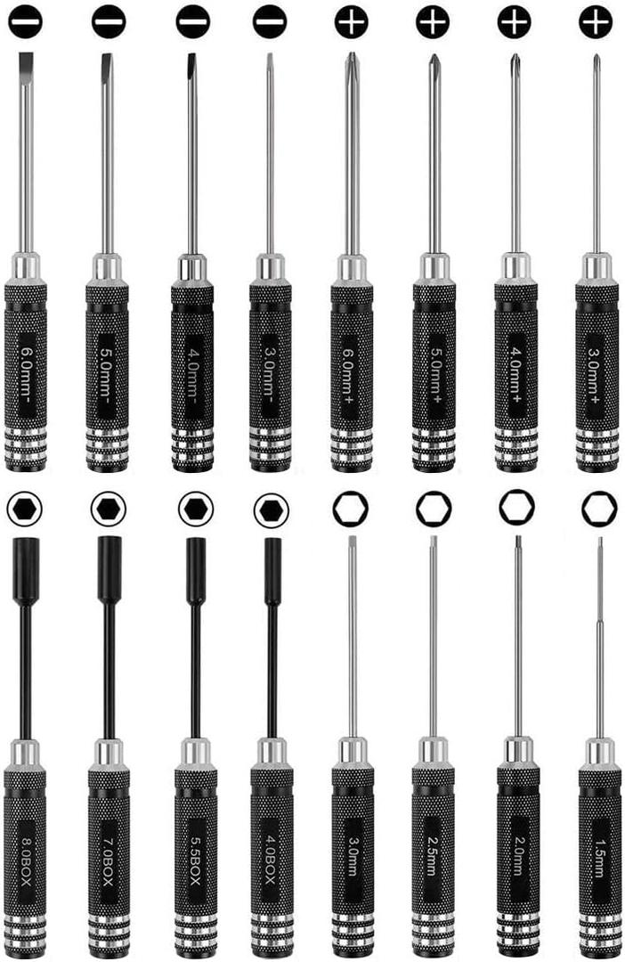 Rc Tool Kit Hex Screw Driver Repair Set for RC Car Boat Multirotor Electrical Equipment Models