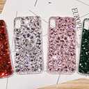 Aikukiki Case for Google Pixel 8 Pro, 2023 (Red) - Diamond Kickstand 3D Handmade Bling Diamond Glitter Phone Case with Rope Strap