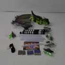 SANCO Kids Light Up Saber Set - 2 Pack 7 Colors Retractable Power Swords with Electric Dragon Wings & Dinosaur Finger Claws, Glowing Toys for Halloween Cosplay Parties, Birthday Gifts for Boys & Girls