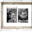 Art Emotion Farmhouse Rustic Woodgrain Style High Profile Picture Frame, 1.75" Frame Height, 2MM Reinforced Glass, Light Oak Finish 11x14 Frames for 8x10 and 5x7 Photos, Pack of 4