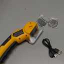 Cordless Electric Scissors: 4V Rechargeable Cardboard Cutter, 3 Blades, Safety Lock & LED Light, Box Cutter for Carton Carpet Plastic Fabric Leather(Yellow