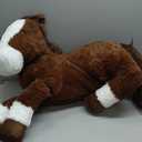 Tezituor 47 Inch Giant Realistic Horse Stuffed Animals, Hugging Soft 4ft Stuffed Horse Plush Body Pillow for Sleeping, Large Chocolate Stuffed Pony Farm Toy Birthday Party Decor for Girlfriend