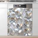 Dishwasher Magnet Sticker Cover Panel Decal Refrigerator Magnetic Sticker Decorative for Kitchen Decoration,Fridge Door Cover,Home Appliances Decor Stickers 23.03"x25.59", 23"x26"