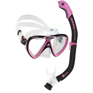 CRESSI Adult Snorkeling Set in Comfortable Pure Silicone - Mask & Semi-Dry Snorkel | Ikarus & Orion