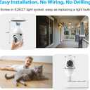 Light Bulb Security Camera 2 Packs, 5G&2.4GHz 2K Security Cameras Wireless Outdoor 360 PTZ Cameras for Home Security with Color Night Vision, 2 Way Talk, AI Human Detection, Screw in Light Socket