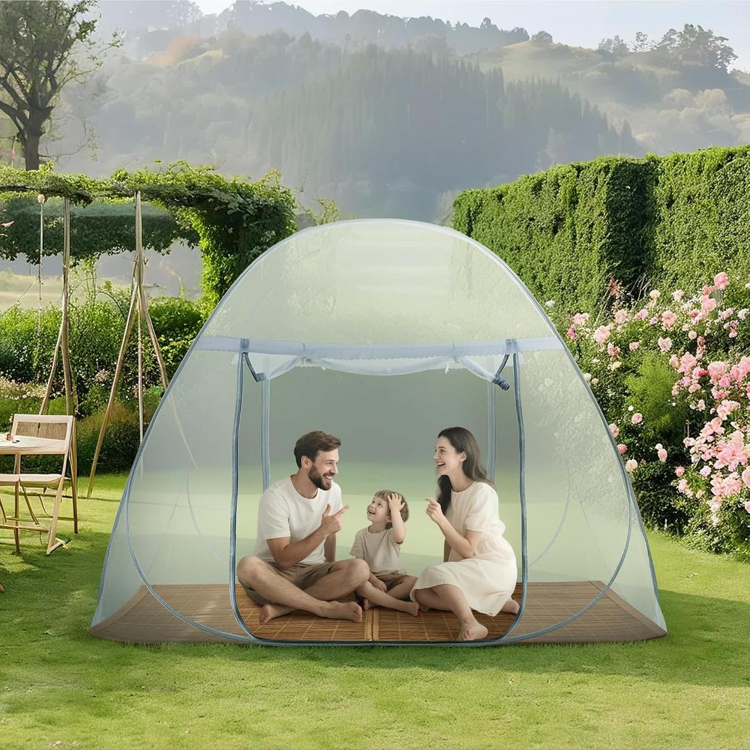 Pop-Up Mosquito Net Tent for King Size Bed 79 x 71 x 59 inch