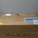 MALACASA Ivory White Dinnerware Sets, 30-Piece Porcelain Plates and Bowls Sets, Modern Dish Set for 6, Square Plates Dinnerware Set Kitchen Dishware Sets, Microwave and Dishwasher Safe, Series Flora