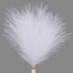 7 PCS Faux Pampas Grass, 23"/60cm White Pampas Grass Decor,7 Branches | Each Stem Fluffy Small Pompous Grass for Vase Filler in Table Vase Decor for House, Office, Boho Wedding Flower (White)