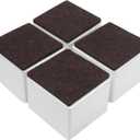 Self-Adhesive Furniture Risers Set of 4, Square Lift Risers Table Sofa Risers with Felt Pad - Adds 2" Height, White