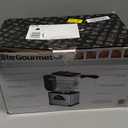 Elite Gourmet EDF2100 Electric Immersion Deep Fryer Removable Basket Adjustable Temperature, Lid with Viewing Window and Odor Free Filter, 2 Quart / 8.2 cup