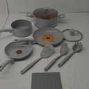 T-FAL ESSNTALS CERAMIC 10PC SET MOON GRY