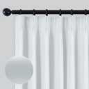 Mrs.Naturall Viral Neutral Warm White Linen 100% Blackout Curtains 84 Inches Long for Living Room Bedroom,Cortinas Blancas para Dormitorio Black Out Curtains 84 Inch Length 2 Panels Set