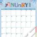GuassLee Wall Calendar 2026-2027, Vertical Wall Calendar 2026, Jan. 2026 to Jun. 2027, 14" X 11" 18-Month Paper Hanging Planner Wall with Thick Paper for Office Home Planning & Organizing (Blue)