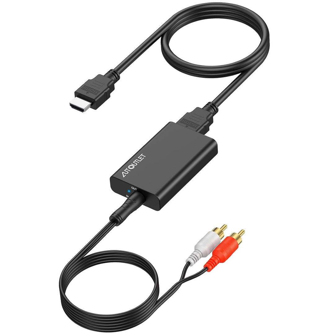 AUTOUTLET ARC to 3.5mm Audio Extractor, HDMI ARC Converter for TV to Headphones, Speakers, Amplifiers, Supports Stereo Output, CEC Remote Volume Control, Compact for Home Entertainment(Support CEC)