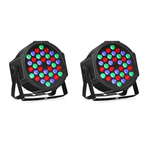U`King LED Par Lights DJ Stage Light Corded RGB 36 LED with Sound Activated Control DJ Uplighting for Wedding Party Club Christmas Stage Lighting (2 Packs)