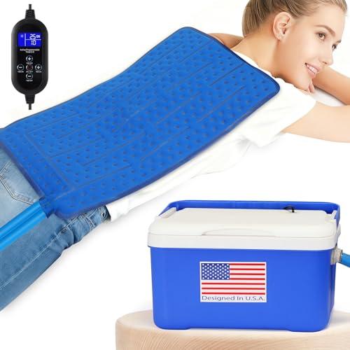 Cold Therapy Machine with Universal Large Pad for Back, HIPS, Shoulders, Arms, Waist, Legs and Knees, Programmable Timer, Ice Therapy for Post Surgery, Cryotherapy System, Ice Compression Pack Wrap.