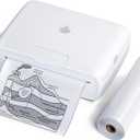 Phomemo M04S Bluetooth Portable Printer Printpod -Thermal Label Printer Notes Printer, Support 2/3/4 inch Printing, Compatible with Phones, Computer, 300dpi, Great for Document, Notes, Sticker, Gift