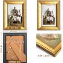 SYNTRIFIC 6PC 5x7in Gold Frames, Vintage Gold Picture Frames for Wall Mounting and Tabletop Display