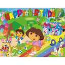 AONELAS 7x5ft Explorer Cartoon Theme Birthday Party Backdrop; Vinyl Material; Includes 1 Backdrop; Random Color