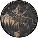 Retro Compass Spare Tire Cover Wheel Protectors Weatherproof Sun Protection Covers Universal for SUV Jeep Travel Trailer 15"
