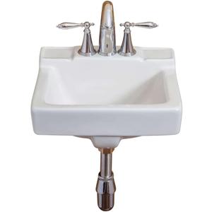 Small Wall Mount Bathroom Sink 14"x12" White