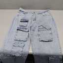 LKOUS Women's High Waist Cargo Jeans,Baggy Y2K Denim Pants with Multi Pockets, XXL