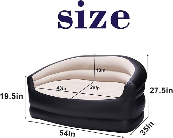 Outraveler Inflatable Couch Air Sofa,Blow Up Chair Loveseat for Outdoor and Living Room