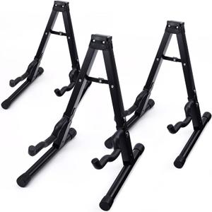 Sadnyy 3 Pieces Guitar Stand Folding A Frame Stand with Nonslip Lock Rubber Universal Assembled Soft Foam Arms for Acoustic Classical Most Guitars Acoustic Electric Ukulele Holder