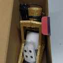 10" Christmas Tree Topper Star Lighted with 6 Projection Modes, Light Up Christmas Tree Topper Built-in LED Rotation Light, 3D Glitter Dynamic Projector Tree Top for Xmas Party Decorations Gift (Gold)