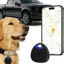 GPS Pet Tracker with Apple Find My Network, Android Compatibility, Real-Time Location Tracking, Water-Resistant (DINGWEIQI04)