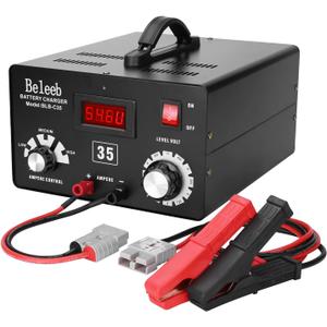 C35 Adjustable Battery Charger 12V 24V 36V 48V 60V 72V, Pulses of High-Voltage Battery Desulfator Maintainer with Smart Chip for Lead-Acid Lithium-ion Batteries
