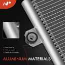 A-Premium Air Conditioning A/C Condenser Compatible with Volvo 9700, VAH, VHD, VN, VNL, VNM, VT, WI & Mack CHU, CXU, GU4, GU5, GU7, GU8, TD700