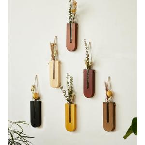 Wall Planters and Vase for Indoor Plants, Boho Wall Plant Holder, Indoor Propagation Station (U Shape/Set of 6)