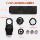 Multifunctional Survival Emergency Whistle for Kids with Compass Hiking Survival, Thermometer & Neck Lanyard | Emergency Safety Gear for Hiking, Camping, Kayaking, Boating, Climbing (obsidian black2pcs)