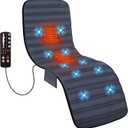Comfier Full Body Massage Mat with Heat-Back Massage Chair Pad with 10 Vibration Motors & 2 Therapy Heating Pad with Auto Shut Off,Heated Massage Mattress Pad for Back Pain Relief